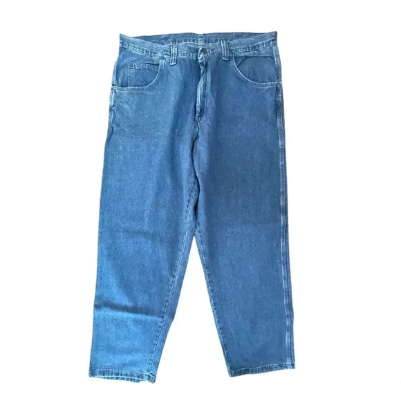 WRG jeans co Carpenter Baggy Wide Fit Blue Jeans 38 x 32 - Picture 2 of 14